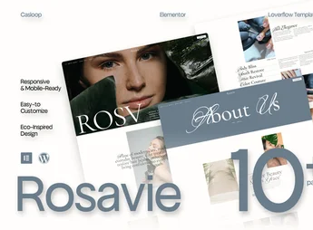 Rosavie – Soft Luxe Beauty Salon Elementor Template Kit