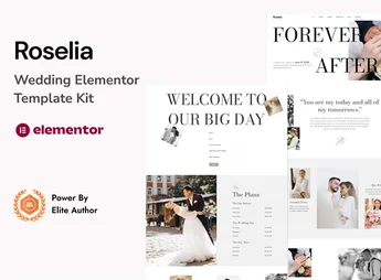 Roselia – Wedding Elementor Template Kit