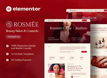 Rosmee – Beauty Salon & Cosmetic Elementor Tempate Kit