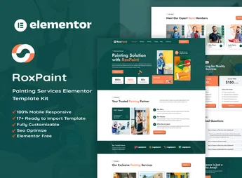 RoxPaint – Painting Services Elementor Template Kit
