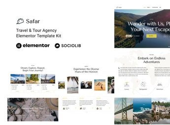 Safar – Travel & Tour Agency Elementor Template Kit