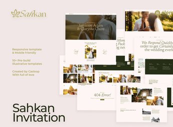 Sahkan – Wedding Invitation & Gallery Elementor Template Kit