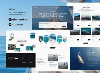 Sailora – Yacht Club & Boat Rental Elementor Template Kit