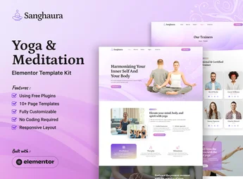 Sanghaura – Yoga & Meditation Elementor Template Kit