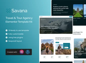 Savana – Travel & Tour Agency Elementor Template Kit