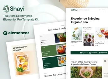 Shayi – Tea Store Ecommerce Elementor Pro Template Kit