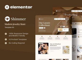 Shimmer – Modern Jewelry Store Elementor Template Kit