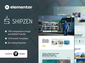 Shipzen – Logistics & Transportation Elementor Template Kit