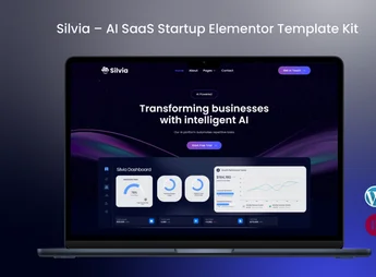 Silvia – AI SaaS Startup Elementor Template Kit