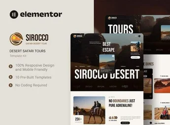 Sirocco – Desert Safari Tours Elementor Template Kit