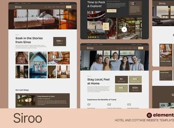 Siroo – Hostel & Cottage Website Elementor Template Kit