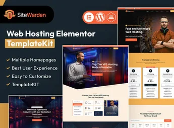 SiteWarden – Web Hosting Elementor Template Kit