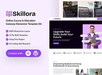 Skillora – Online Course & Edication Gateway Elementor Template Kit