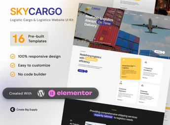 Skycargo – Logistic Cargo & Logistics Elementor Template Kit