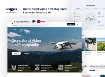 Skydrone – Drone Aerial Video & Photography Elementor Template Kit