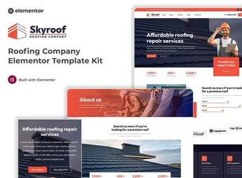 Skyroof – Roofing Company Elementor Template Kit