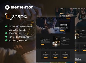 Snapix – Photography & Videography Services Elementor Template Kit
