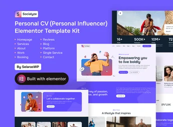 Socialyze – Personal CV Elementor Pro Template Kit
