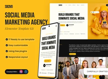 Socivo – Social Media Marketing Agency Elementor Template Kit