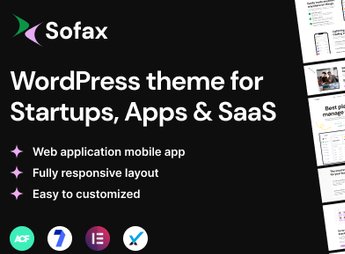 Sofax – Software & Startup WordPress Theme
