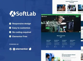 SoftLab – Technology & Software SaaS Elementor Pro Template Kit