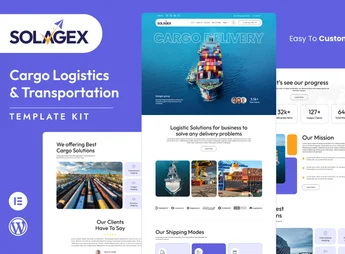 Solagex – Logistics & Transportation Elementor Template Kit