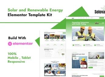 Solova – Solar & Renewable Energy Elementor Template Kit