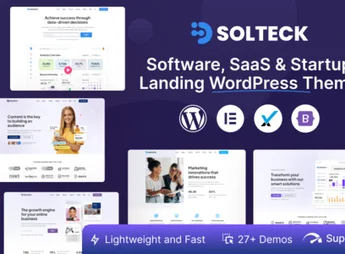 SolTeck – Software, Startup & SaaS Landing WordPress Theme