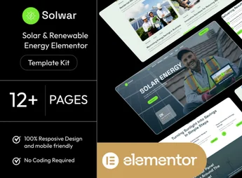 Solwar – Solar & Renewable Energy Elementor Template Kit