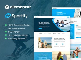 Sportify – Water Sports & Surfing Elementor Pro Template Kit