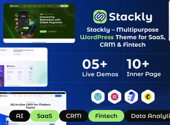 Stackly – Multipurpose WordPress Theme for SaaS, CRM & Fintech