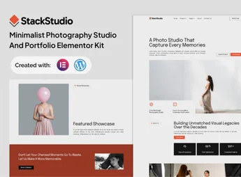 StackStudio – A Minimalist Photography Studio & Portfolio Elementor Kit