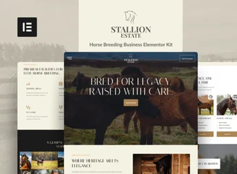 StallionEstate – Horse Breeding Business Elementor Pro Template Kit