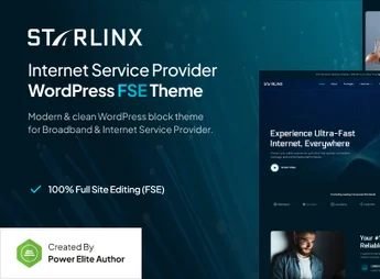 Starlinx – Broadband & Internet Service Provider FSE WordPress Theme
