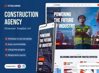 Steelmind – Construction Agency Elementor Template Kit