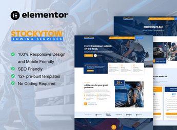 StockyTow – Towing Services Elementor Pro Template Kit
