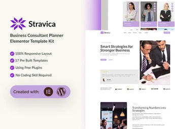 Stravica – Business Consultant Elementor Template Kit