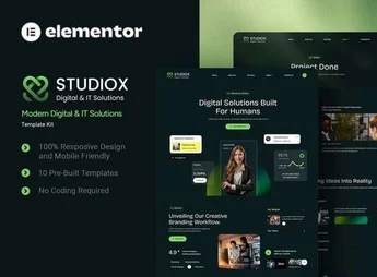 Studiox – Modern Digital & IT Solution Elementor Template Kit