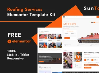 Suntop – Roofing Services Elementor Template Kit