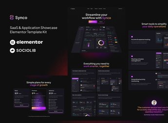 Synco – SaaS & Software Showcase Elementor Template Kit