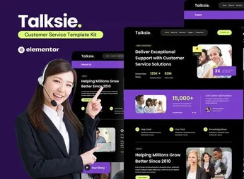 Talksie – Customer Service Website Elementor Template Kit