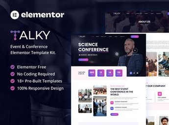 Talky – Event & Conference Elementor Template Kit
