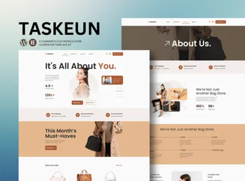 Taskeun – E-Commerce Bag Store Elementor Template Kit