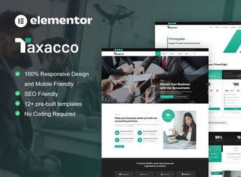Taxacco – Accounting Firm Elementor Pro Template Kit