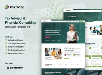 Taxovise – Tax Advisor & Financial Consulting Elementor Template Kit