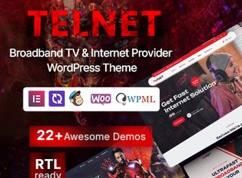 Telnet – Broadband TV & Internet Provider WordPress Theme