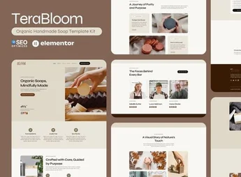 TerraBloom – Organic Handmade Soap Elementor Template Kit