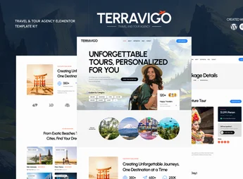 TerraviGo – Modern Travel & Tour Agency Elementor Template kit