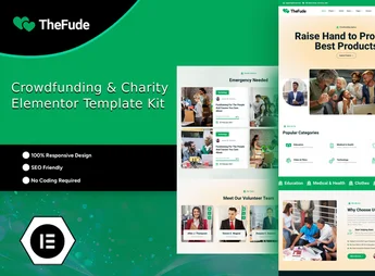 TheFude – Crowdfunding & Charity Elementor Template Kit