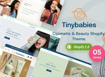 Tinybabies – Beauty Cosmetics & Skincare Shopify Theme